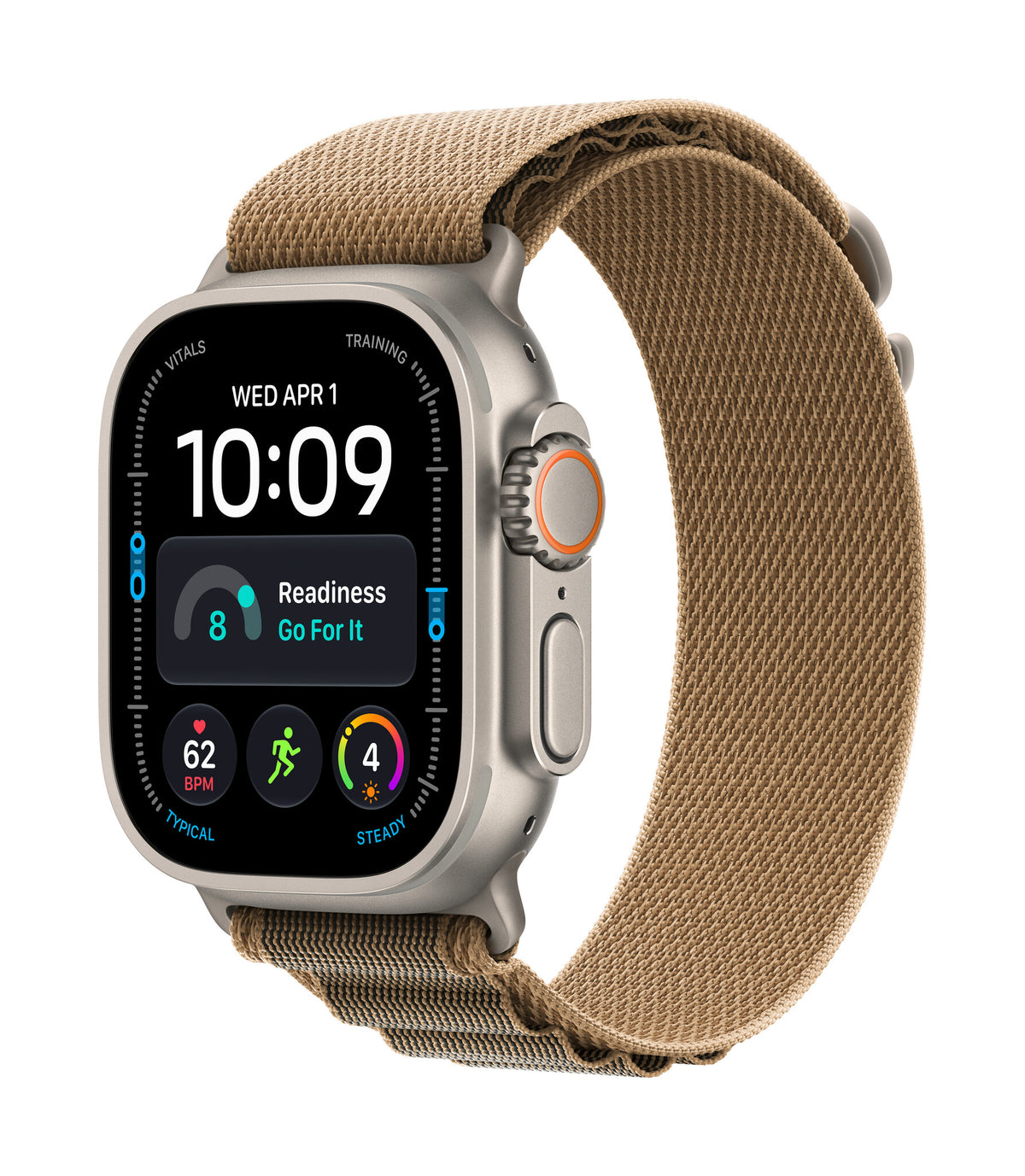 *Apple Watch Ultra 4 GPS + Cellular 49mm Natural Titanium Case with Desert Alpine Loop - L