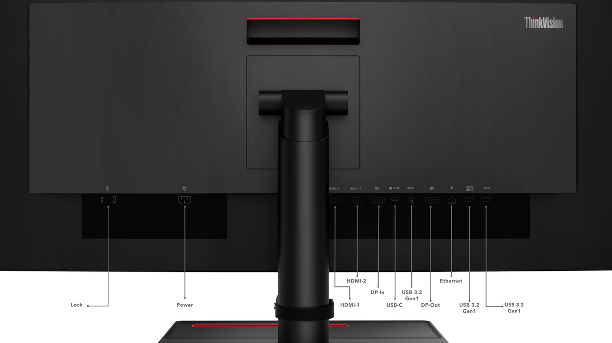 Lenovo ThinkVision P34w-20 LED display 86,7 cm (34.1") 3440 x 1440 pixel Wide Quad HD Sort