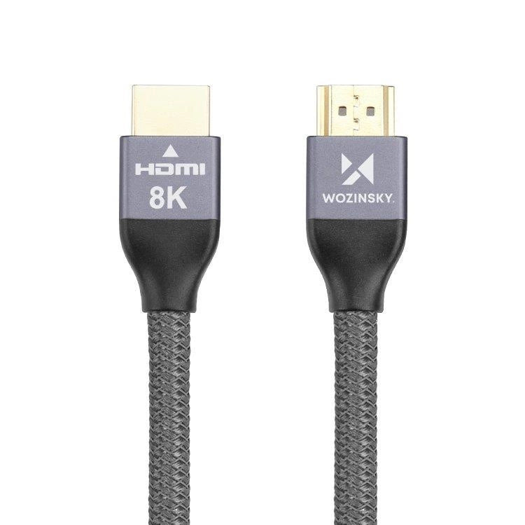 Wozinsky kabel HDMI 2.1 8K 60 Hz 48 Gbps / 4K 120 Hz / 2K 144 Hz 1 m Sølv (WHDMI-10)