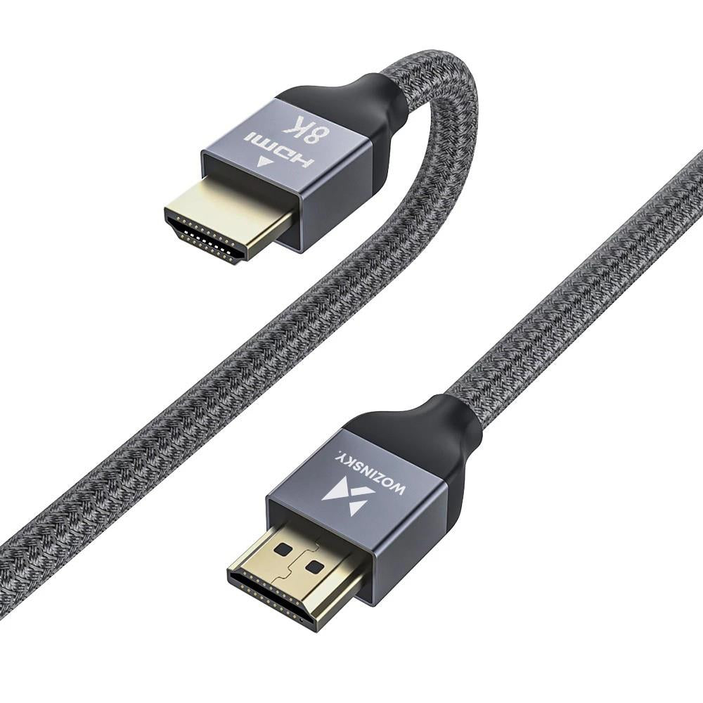 Wozinsky HDMI 2.1 Kabel 8K 60 Hz 48 Gbps / 4K 120 Hz / 2K 144 Hz 2 m Sølv (WHDMI-20)