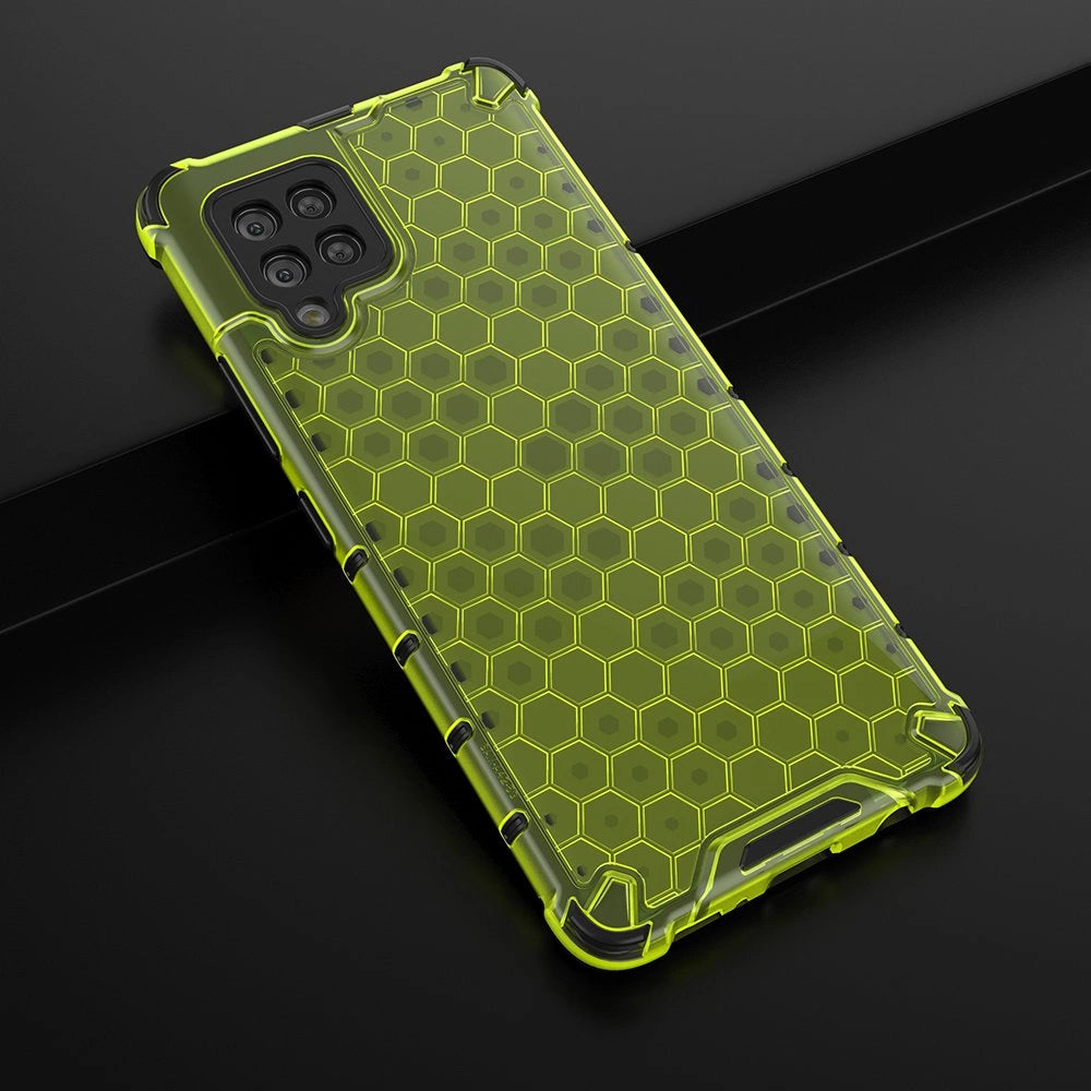 Honeycomb Case rustning med TPU Bumper til Samsung Galaxy A42 5G grøn