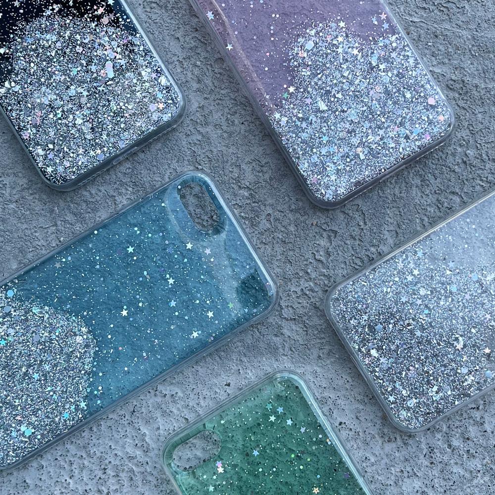 Wozinsky Star Glitter Shining Cover til Xiaomi Redmi K40 Pro + / K40 Pro / K40 / Poco F3 grøn