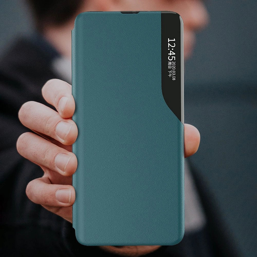 Eco Leather View Case Elegant Flip Cover Case med Stand Function Xiaomi Redmi K40 Pro + / K40 Pro / K40 / Poco F3 Red