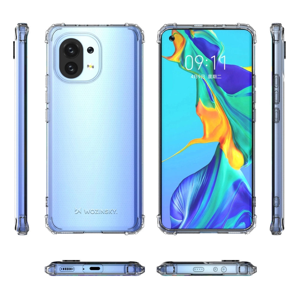 Wozinsky Anti Shock holdbar kuffert med militær grad beskyttelse til Xiaomi Mi 11 gennemsigtig