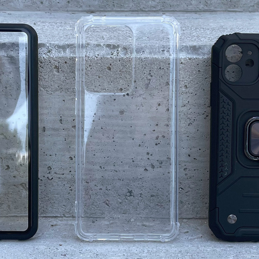 Wozinsky Anti Shock holdbar kuffert med militær beskyttelse til Samsung Galaxy A72 4G gennemsigtig