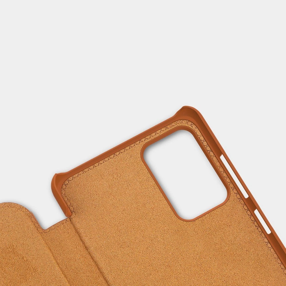 Nillkin Qin læderhylster for Samsung Galaxy A72 4G sort