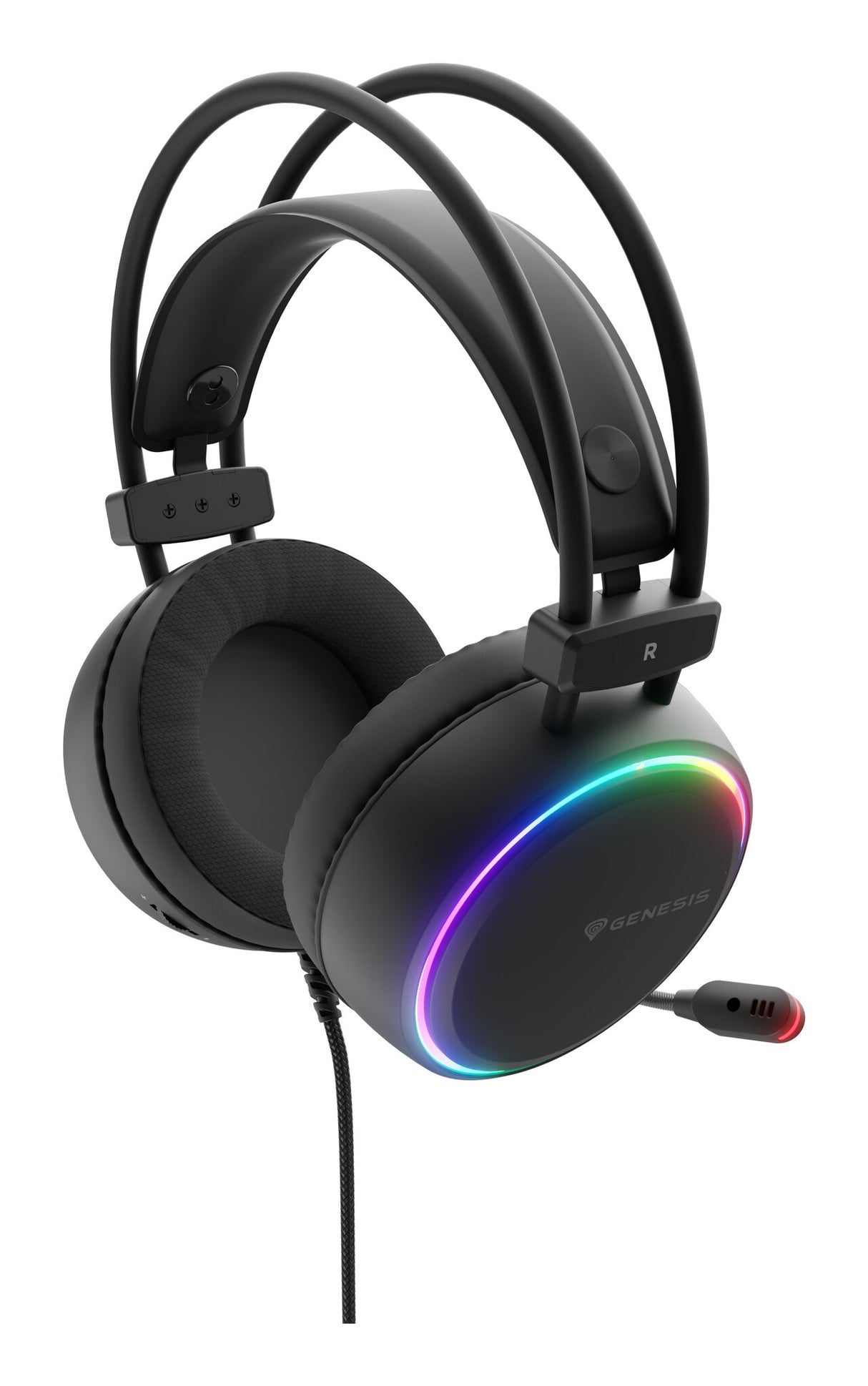 GENESIS NSG-2307 hovedtelefoner/headset Ledningsført Spil USB Type-A Sort