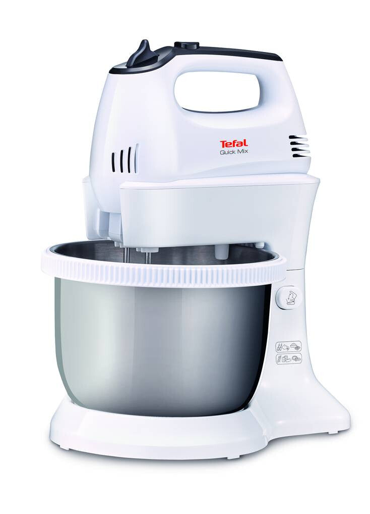 Tefal HT312138 røremaskine og mikser Bordmixer 300 W Sølv, Hvid