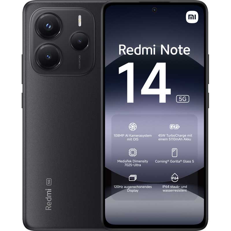 Xiaomi Redmi Note 14 8/256GB Midnight Black EU