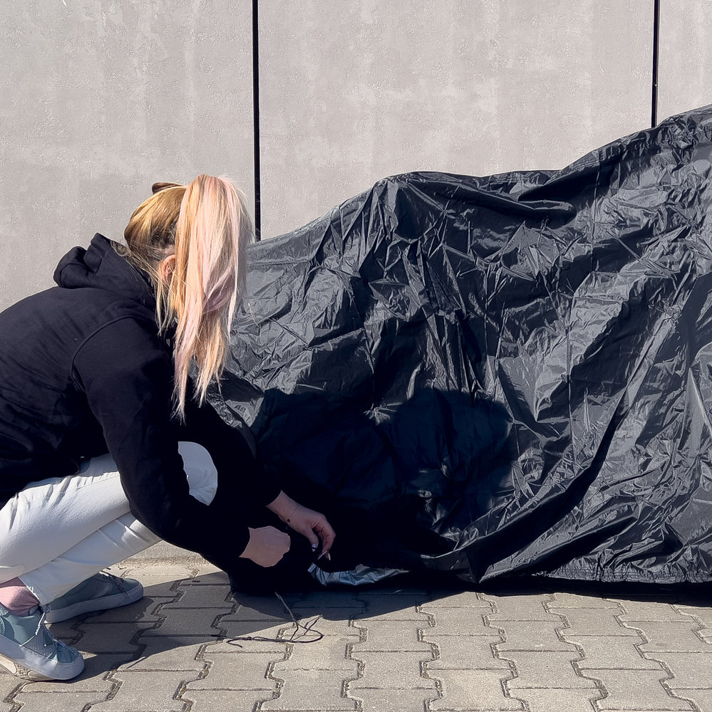 Vandtæt grilldæksel, cykeldæksel, cykeldæksel, dæk til havemøbler, XL-dæk sort
