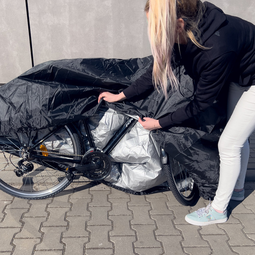 Vandtæt grilldæksel, cykeldæksel, cykeldæksel, dæk til havemøbler, XXL-dæksel, sort