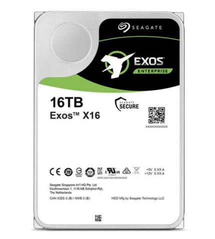 Seagate Exos X16 Harddisk ST16000NM001G 16TB SATA-600 7200rpm - FACTORY REFURBISHED