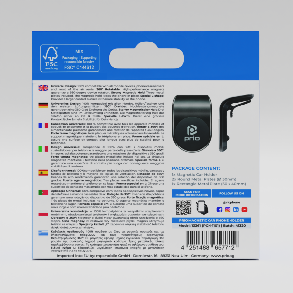 prio Universal Magnetisk Biltelefonholder