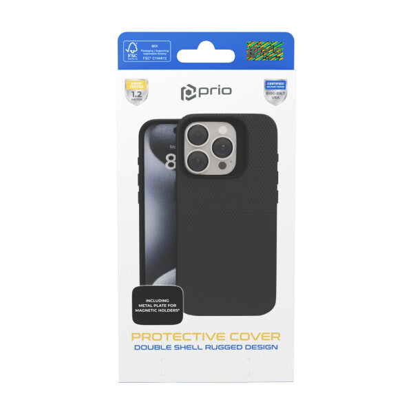 prio Beskyttende Cover til iPhone 17 (6,3 tommer) sort