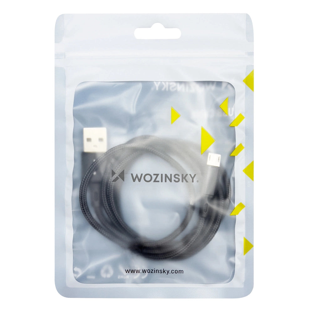Wozinsky kabel USB - microUSB 2,4A 1m sort (WUC-M1B)
