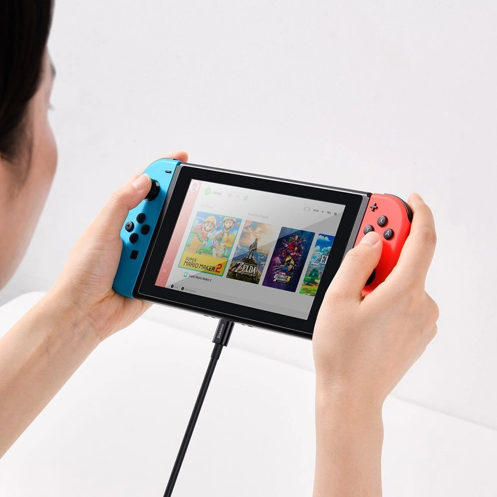 Baseus CATYS-C01 USB-C - USB-C PD QC FCP kabel 100W 5A 480Mb/s 2m - sort