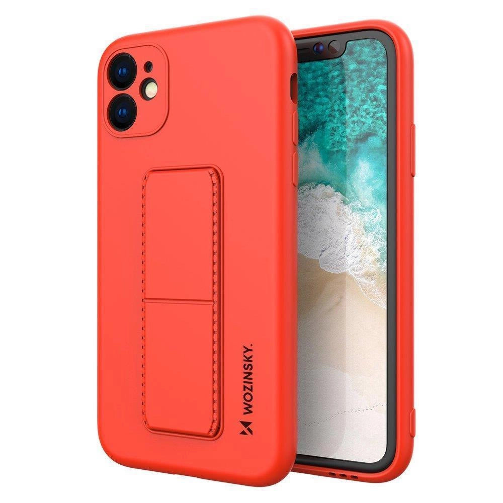 Wozinsky Kickstand Case Silicone Stand Cover til Samsung Galaxy A72 4G Red