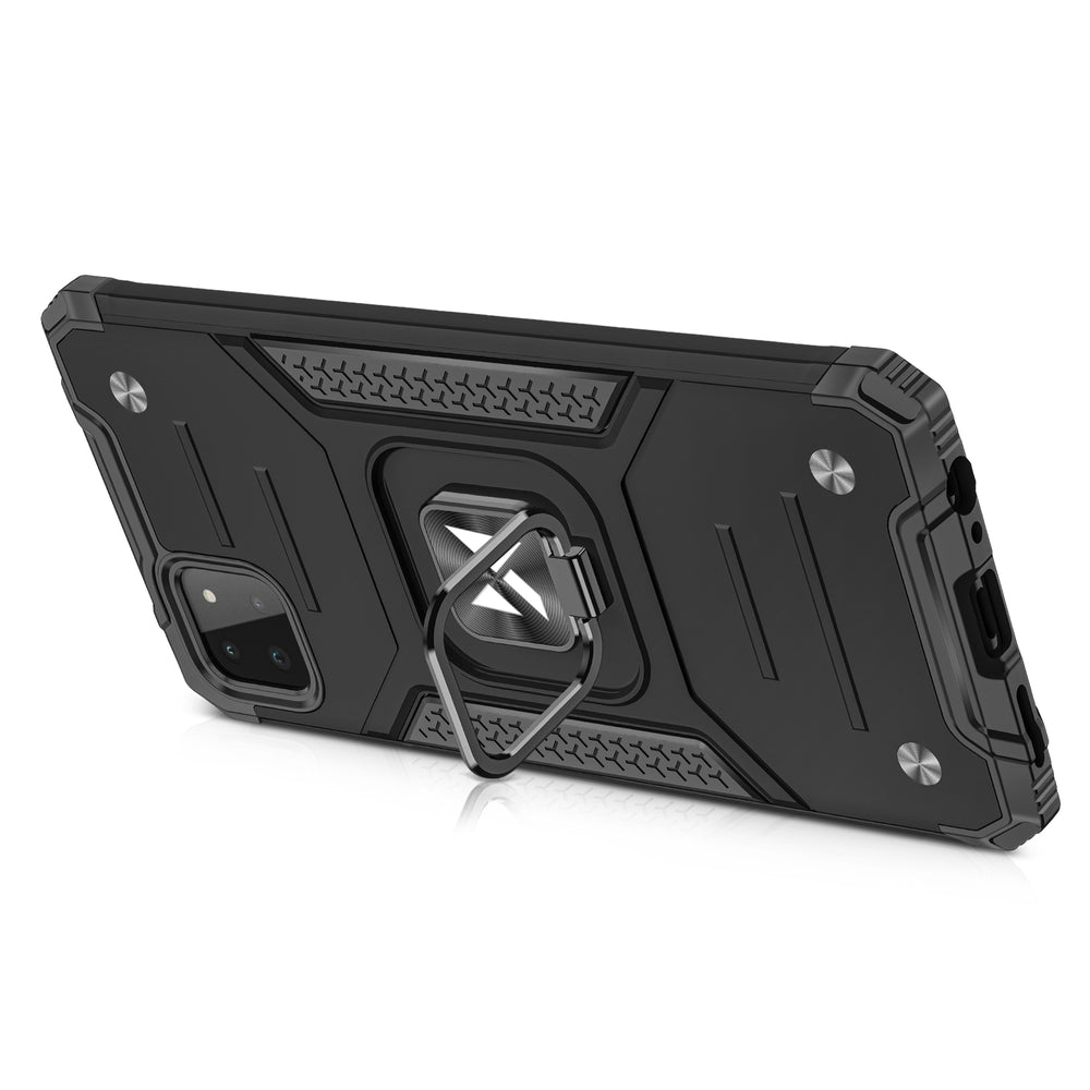 Wozinsky Ring Armor Case Kickstand Tough Rugged Cover til Samsung Galaxy A22 4G sølv