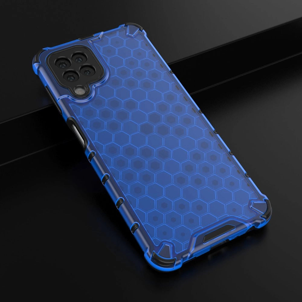 Honeycomb Case rustning med TPU Bumper til Samsung Galaxy A22 4G blå