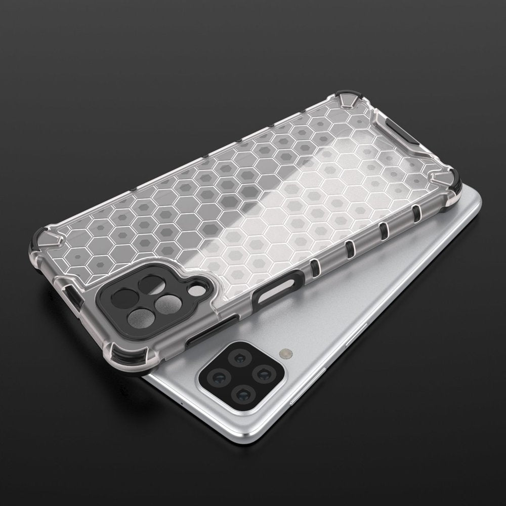 Honeycomb Case armor cover med TPU Bumper til Samsung Galaxy A22 4G gennemsigtig