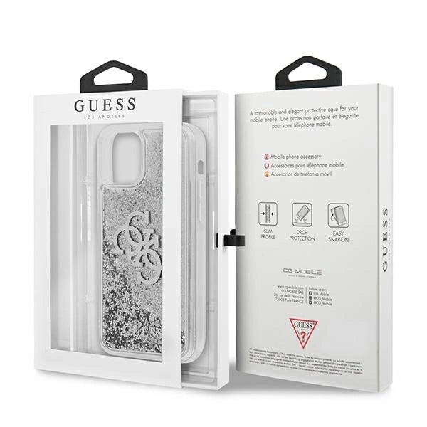 Guess GUHCP12LLG4GSI iPhone 12 Pro Max 6.7" sølv/sølv hardcase 4G Big Liquid Glitter