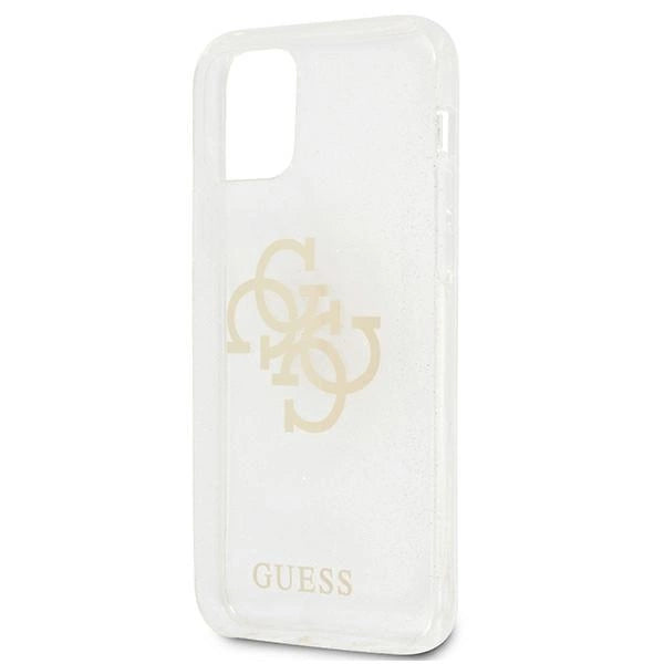 Guess GUHCP12LPCUGL4GTR iPhone 12 Pro Max 6.7 " gennemsigtige hårdkasse Glitter 4G Big Logo