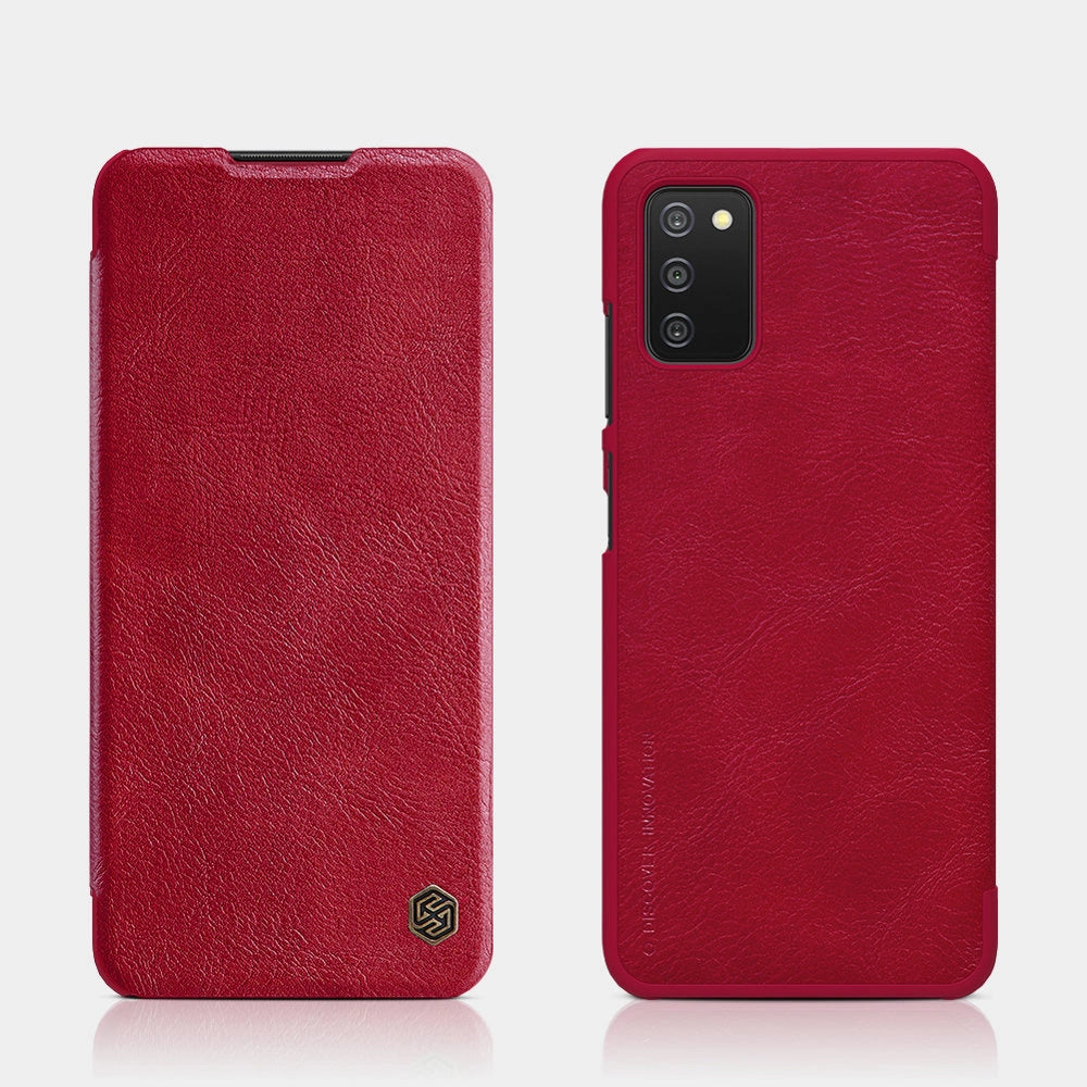 Nillkin Qin læderhylster for Samsung Galaxy A03s sort