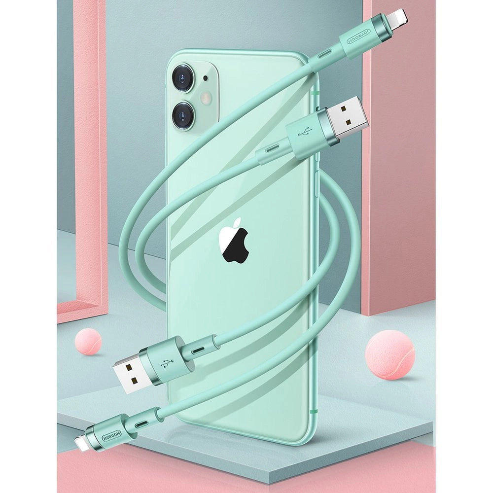 Joyroom flydende silikone datakabel N2 USB-A / Lightning 2,4A 1,2m - sort