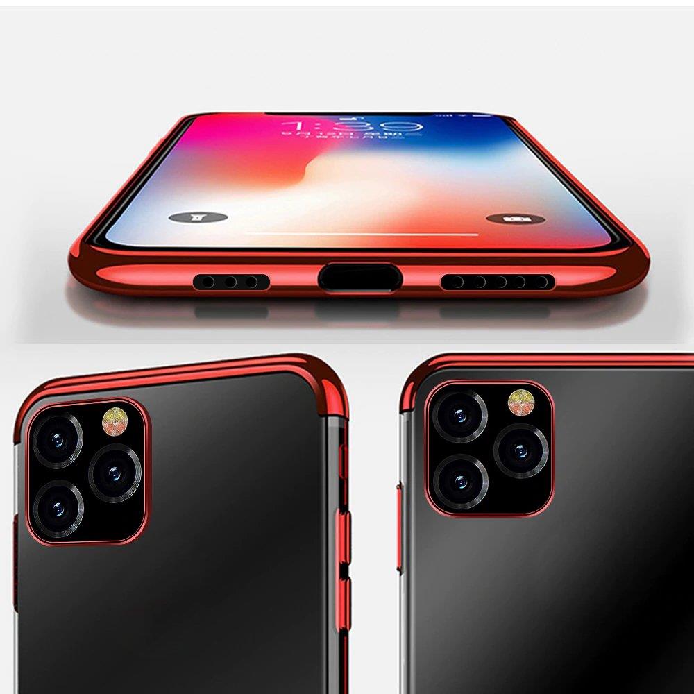 Clear Color Case Gel TPU Electroplating Frame Cover til Samsung Galaxy A22 4G blå