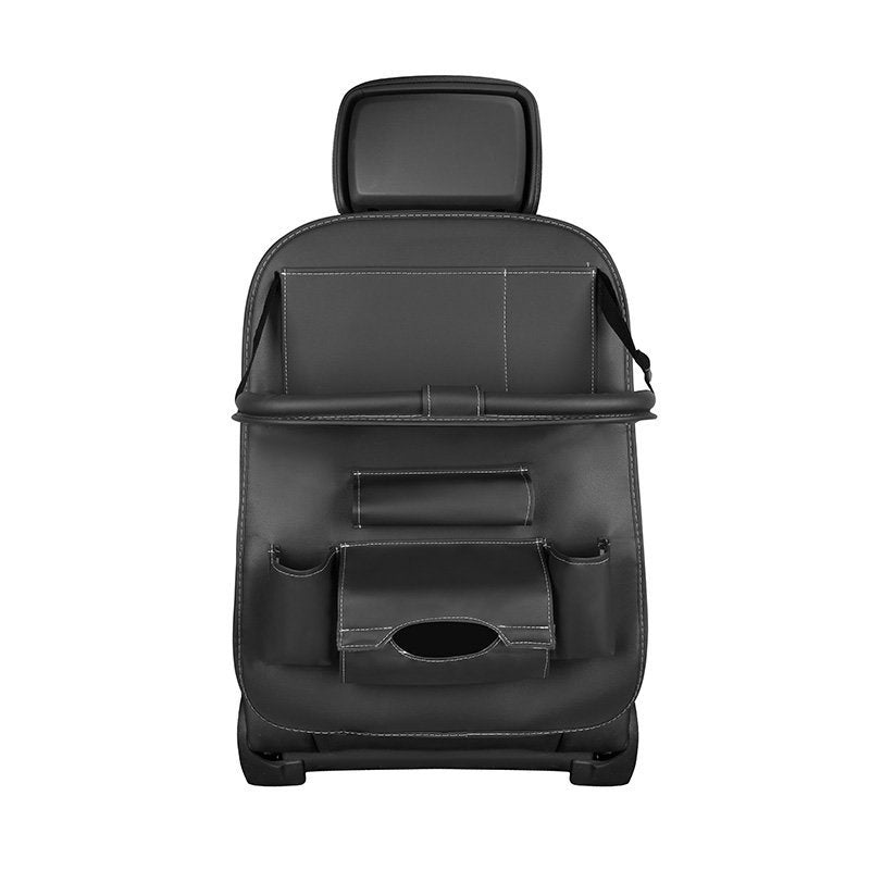 Car seat organizer seat protector seat cover shelf mini car table black