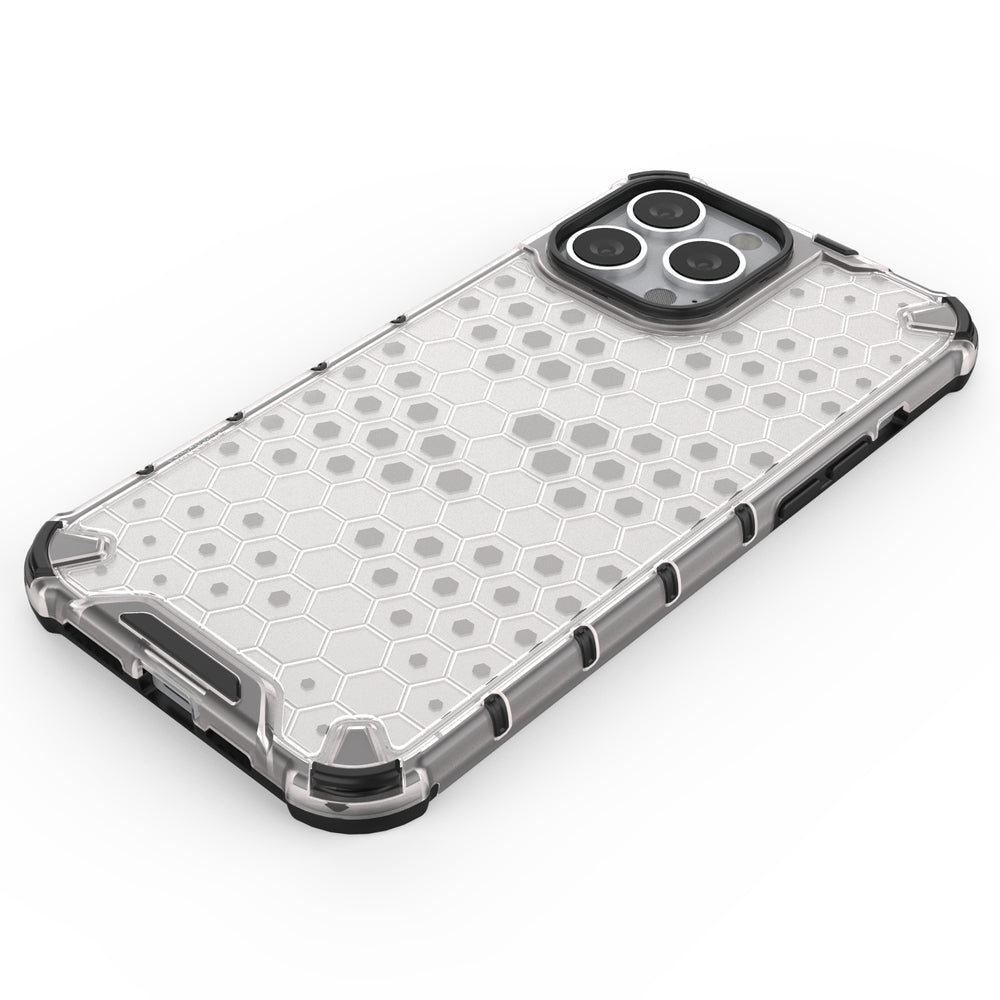 Honeycomb Case armor cover med TPU Bumper til iPhone 13 Pro Max blå