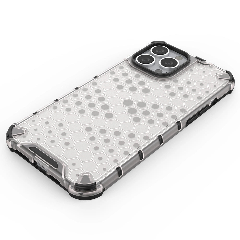 Honeycomb Case armor cover med TPU Bumper til iPhone 13 Pro Max grøn