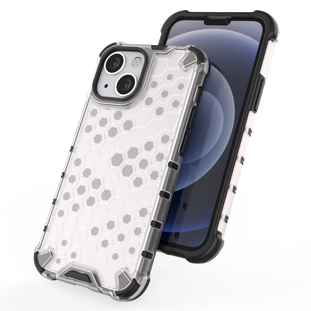 Honeycomb Case rustning med TPU Bumper til iPhone 13 mini sort