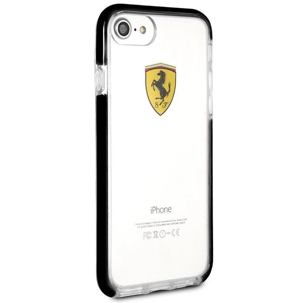 Ferrari Hardcase FEGLHCP7BK iPhone 7/8 SE 2020 / SE 2022 Stødtæt gennemsigtig sort