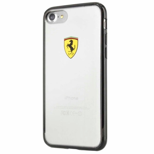 Ferrari Hardcase FEHCP7BK iPhone 7/8/SE 2020 / SE 2022 sort/gennemsigtig Racing Shield