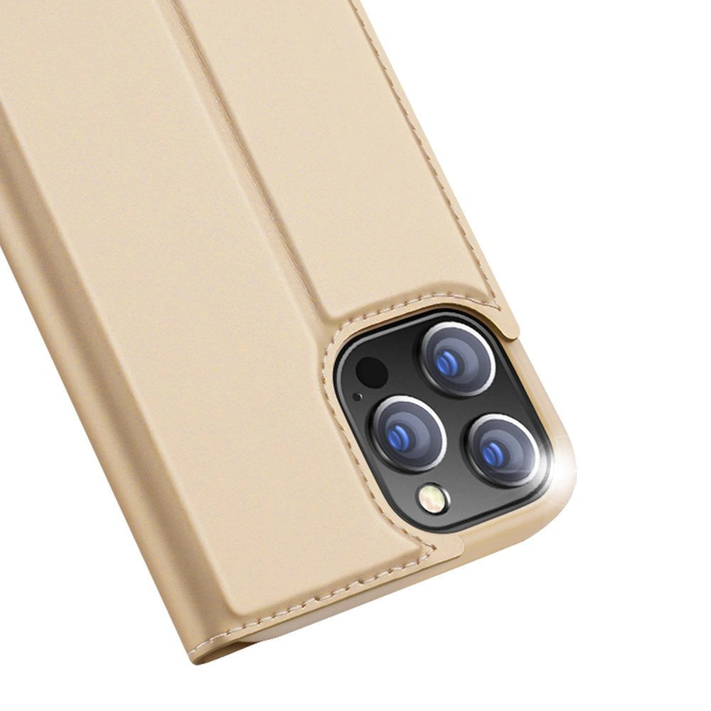 Dux Ducis Skin Pro Bogreol type etui til iPhone 13 Pro Max guld