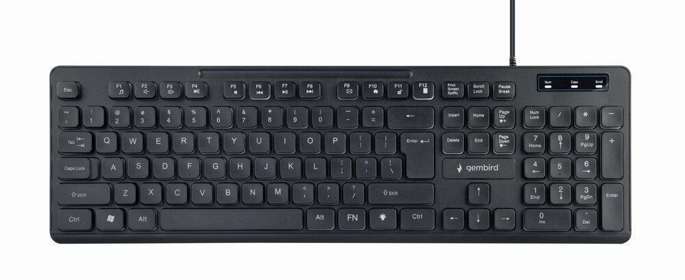 Gembird KB-UML-02 tastatur USB US engelsk Sort
