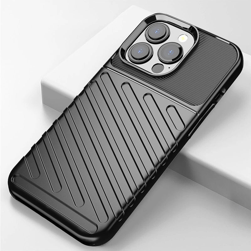 Thunder Case Flexible Tough Rugged Cover TPU Case til iPhone 13 Pro grøn