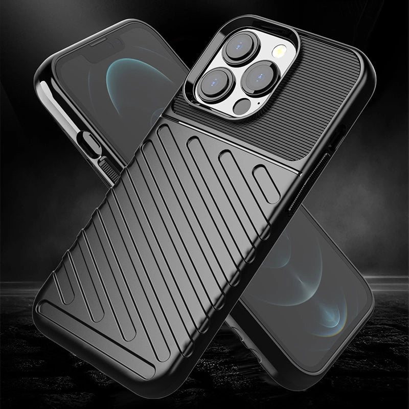 Thunder Case Flexible Tough Rugged Cover TPU Case til iPhone 13 Pro blå