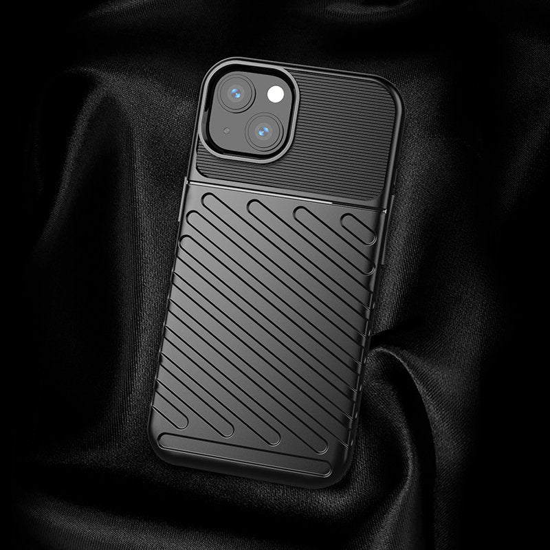 Thunder Case Flexible Tough Rugged Cover TPU Case til iPhone 13 mini grøn