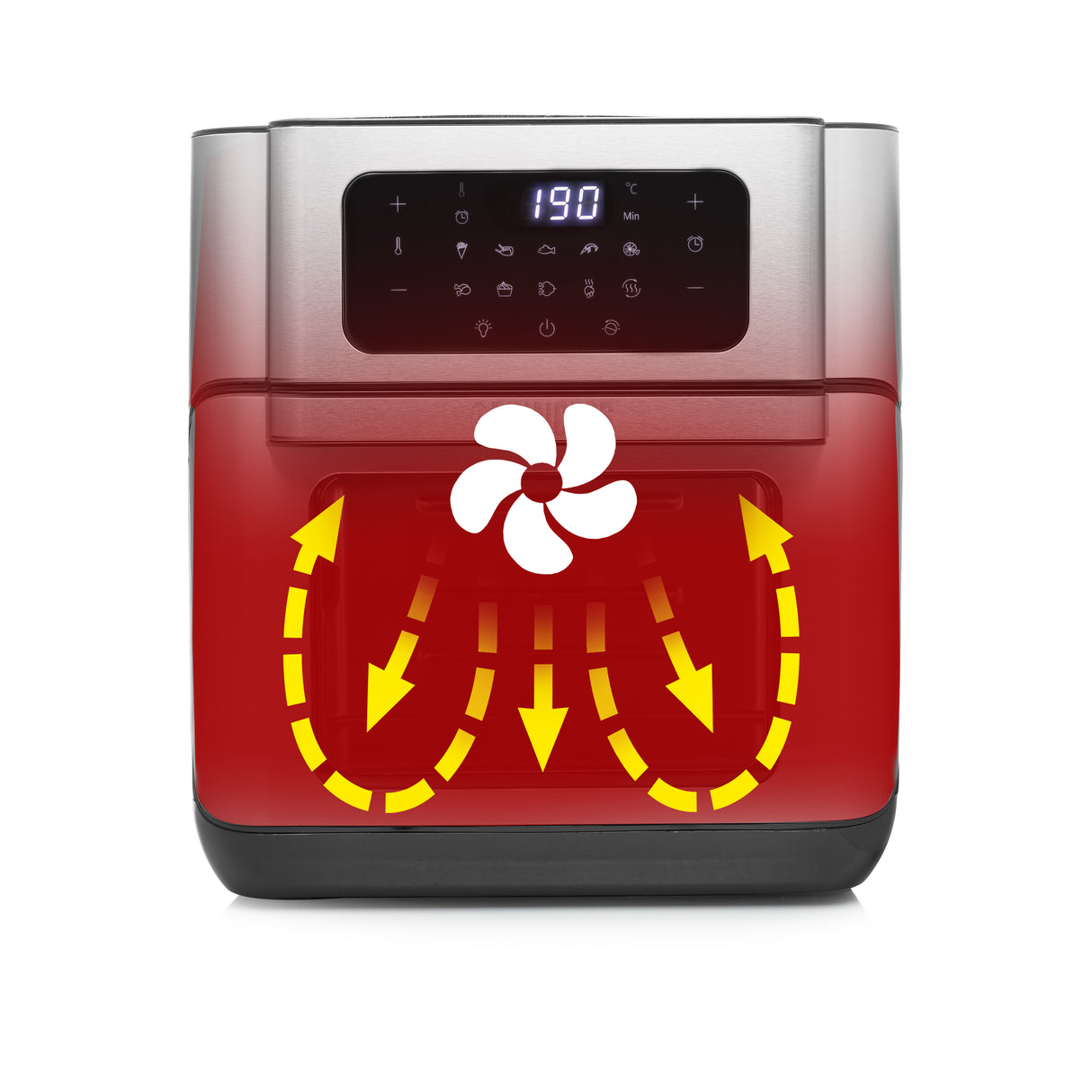 Princess 182065 Enkelt 10 L Enkeltstående 1500 W Varmluftsteger Sølv