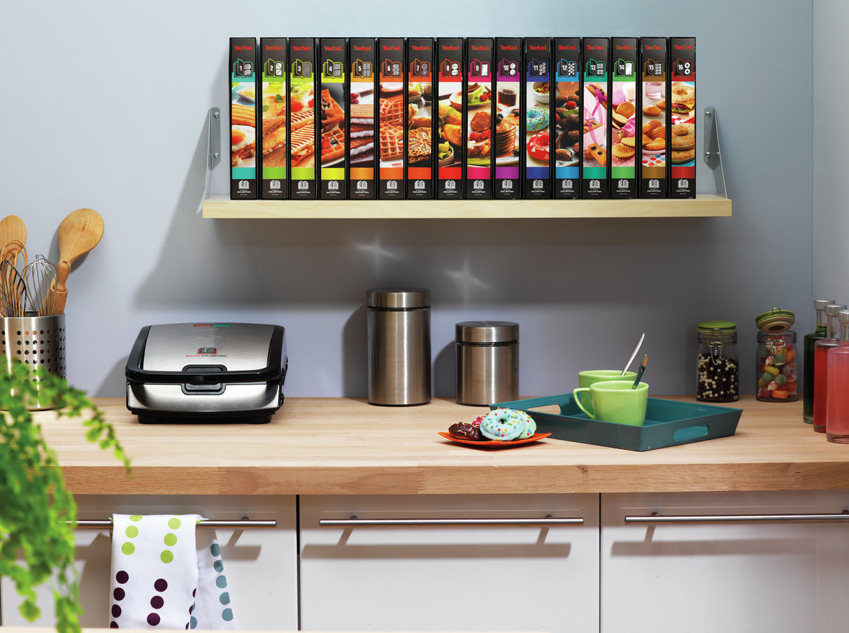 Tefal Snack Collection SW852D sandwichtoaster 700 W Sort, Rustfrit stål