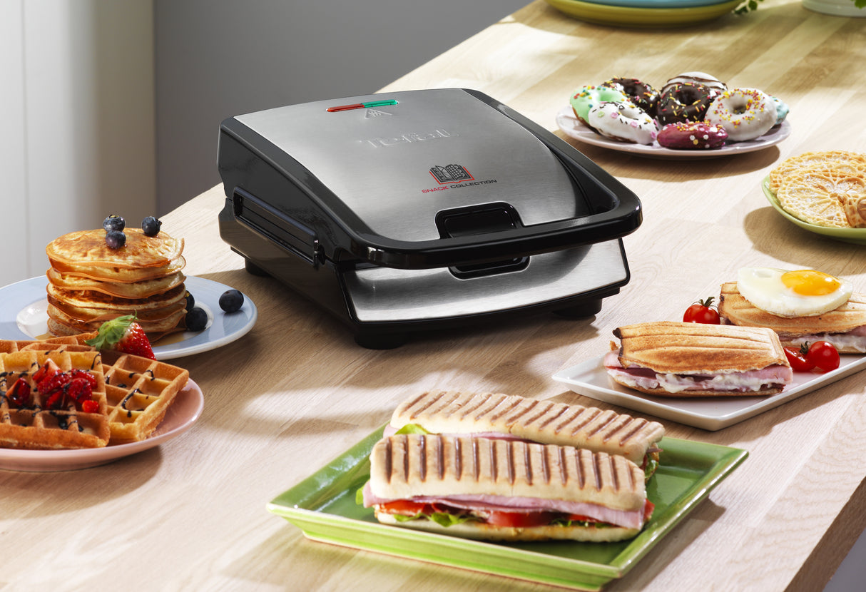 Tefal Snack Collection SW852D sandwichtoaster 700 W Sort, Rustfrit stål