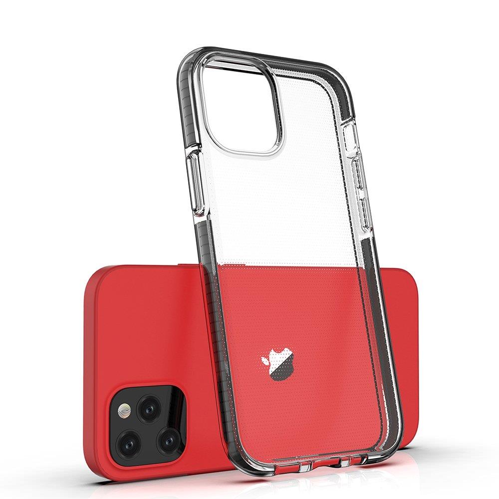 Spring Case klar TPU gel beskyttende dække med farverig ramme til iPhone 13 mini gul