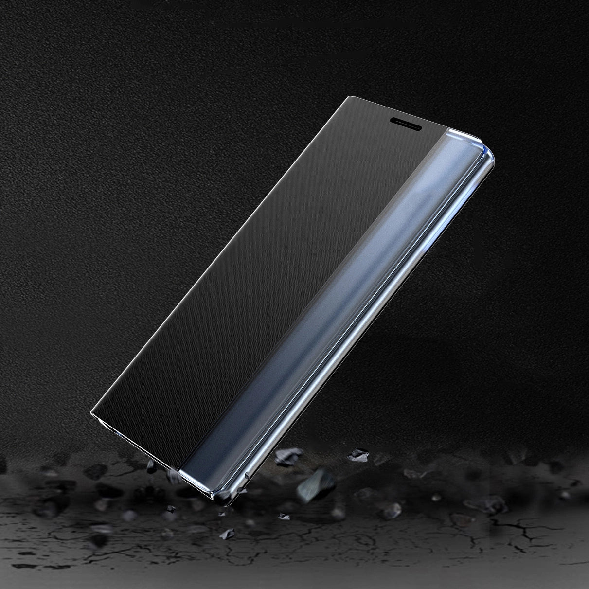 Sleep Case Bookcase Type Case med Smart Window til iPhone 13 mini lyserød