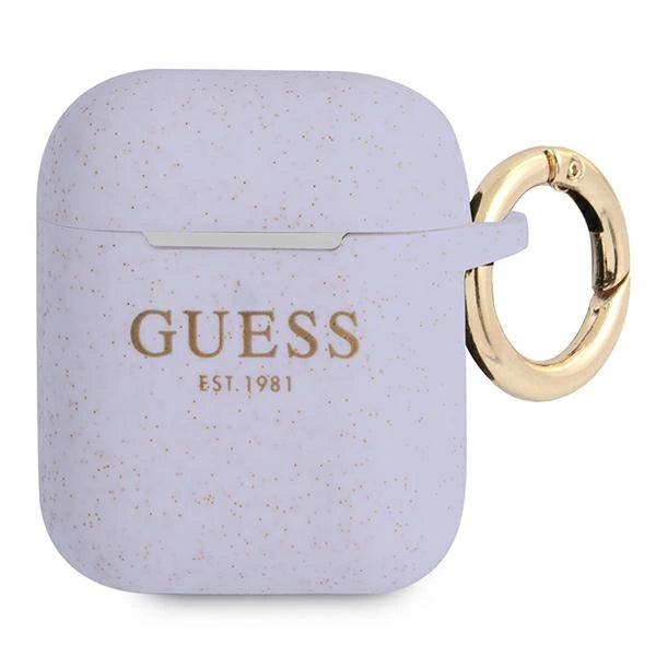 Guess GUA2SGGEU AirPods cover lilla/lila Silicone Glitter