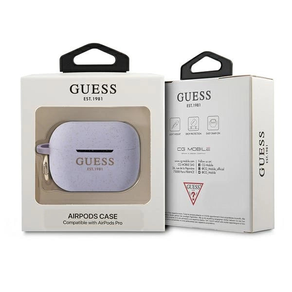 Guess GUAPSGGEU AirPods Pro cover lilla/lila Silikon Glitter