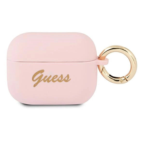 Guess GUAPSSSI AirPods Pro cover lyserød/rosa Silicone Vintage Script