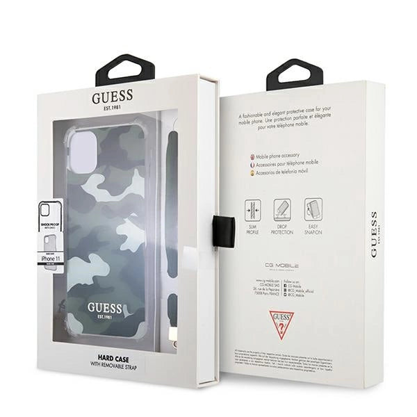 Guess GUHCN61KSARKA iPhone 11 6.1" / Xr grøn/khaki hardcase Camo Collection