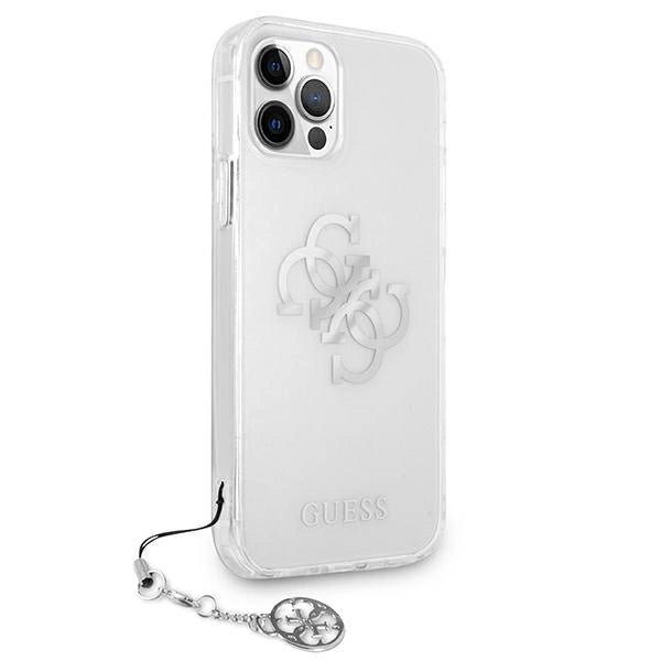 Guess GUHCP12LKS4GSI iPhone 12 Pro Max 6.7" Gennemsigtige hardcase 4G Silver Charms Collection